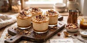 Pohárdesszert - Sóskaramell mogyoró mousse